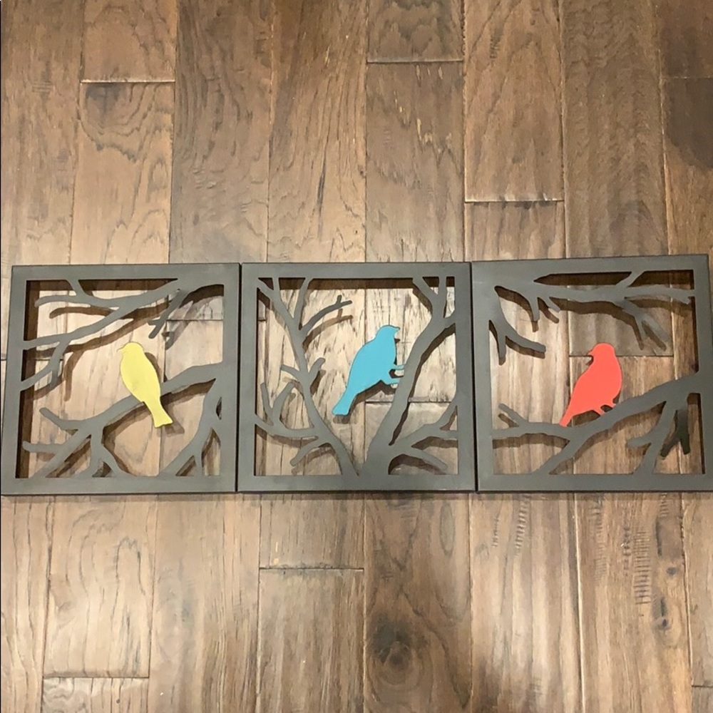 Metal Song Bird Silhouette Wall Decor